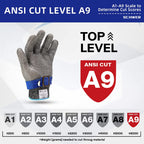 Food Grade Stainless Steel Mesh Glove with Wrist Closure
