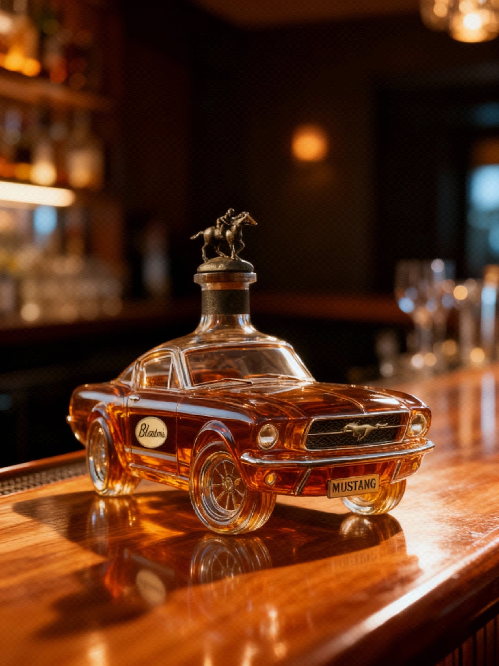Glass Car Shaped Whiskey Decanter for Spirits Display