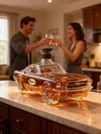 Glass Car Shaped Whiskey Decanter for Spirits Display