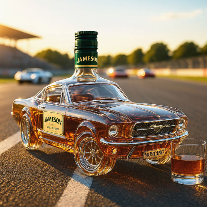 Glass Car Shaped Whiskey Decanter for Spirits Display