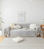 Gray Sofa Throw Machine Washable Fabric Home Cover