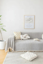 Gray Sofa Throw Machine Washable Fabric Home Cover