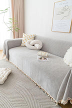 Gray Sofa Throw Machine Washable Fabric Home Cover