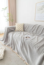Gray Sofa Throw Machine Washable Fabric Home Cover