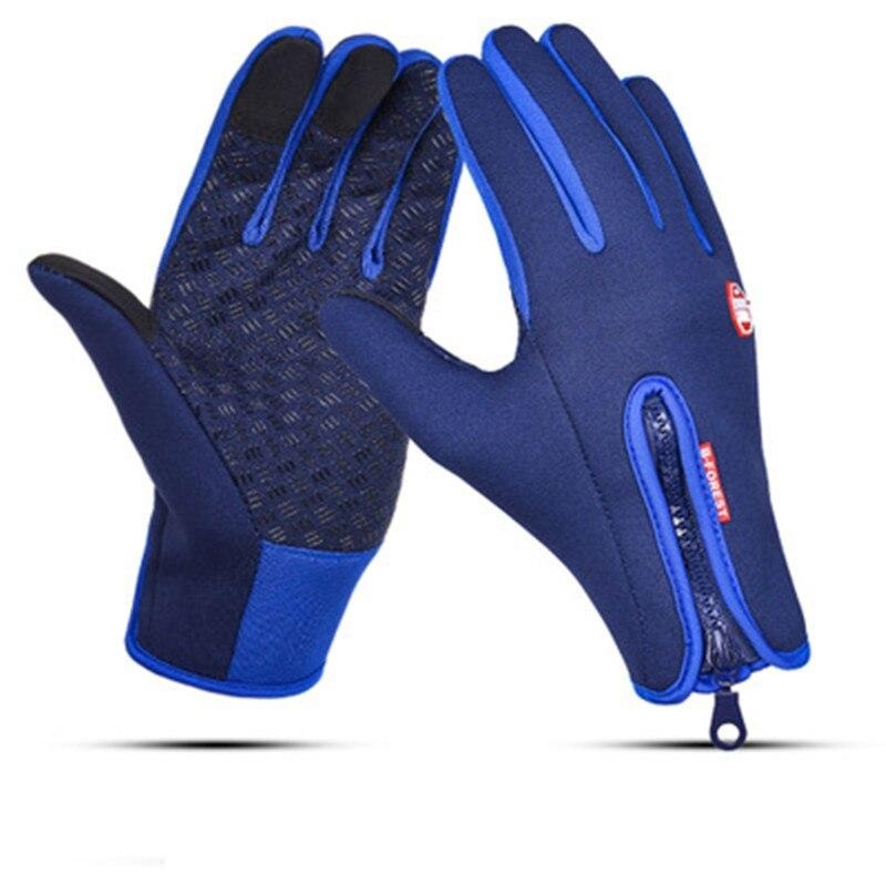 Polyester Spandex Touchscreen Gloves with PU Leather Fingertips