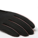 Polyester Spandex Touchscreen Gloves with PU Leather Fingertips