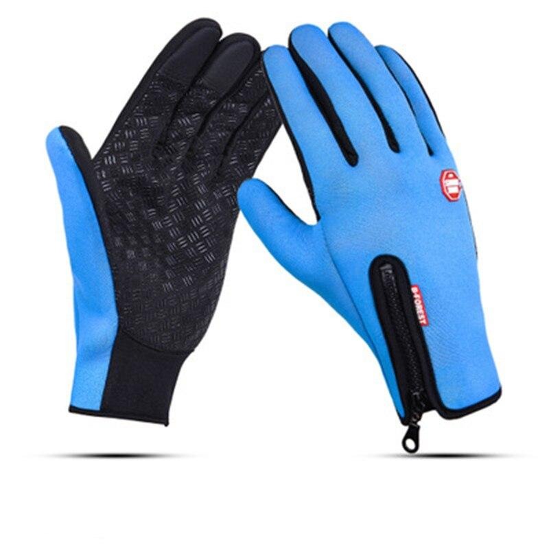 Polyester Spandex Touchscreen Gloves with PU Leather Fingertips