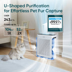 HEPA Air Purifier with Carbon Filter Sensor and Timer