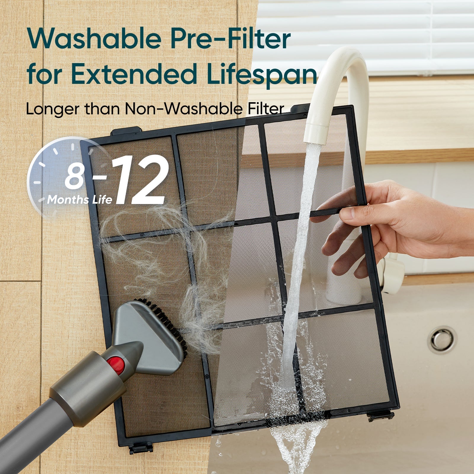 HEPA Air Purifier with Carbon Filter Sensor and Timer