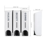 Wall Mounted Shower Dispenser 350 ml Pump System
