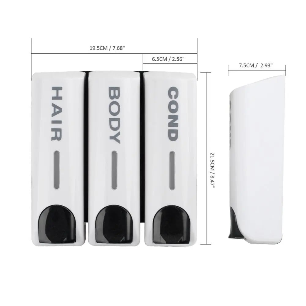 Wall Mounted Shower Dispenser 350 ml Pump System