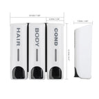 Wall Mounted Shower Dispenser 350 ml Pump System