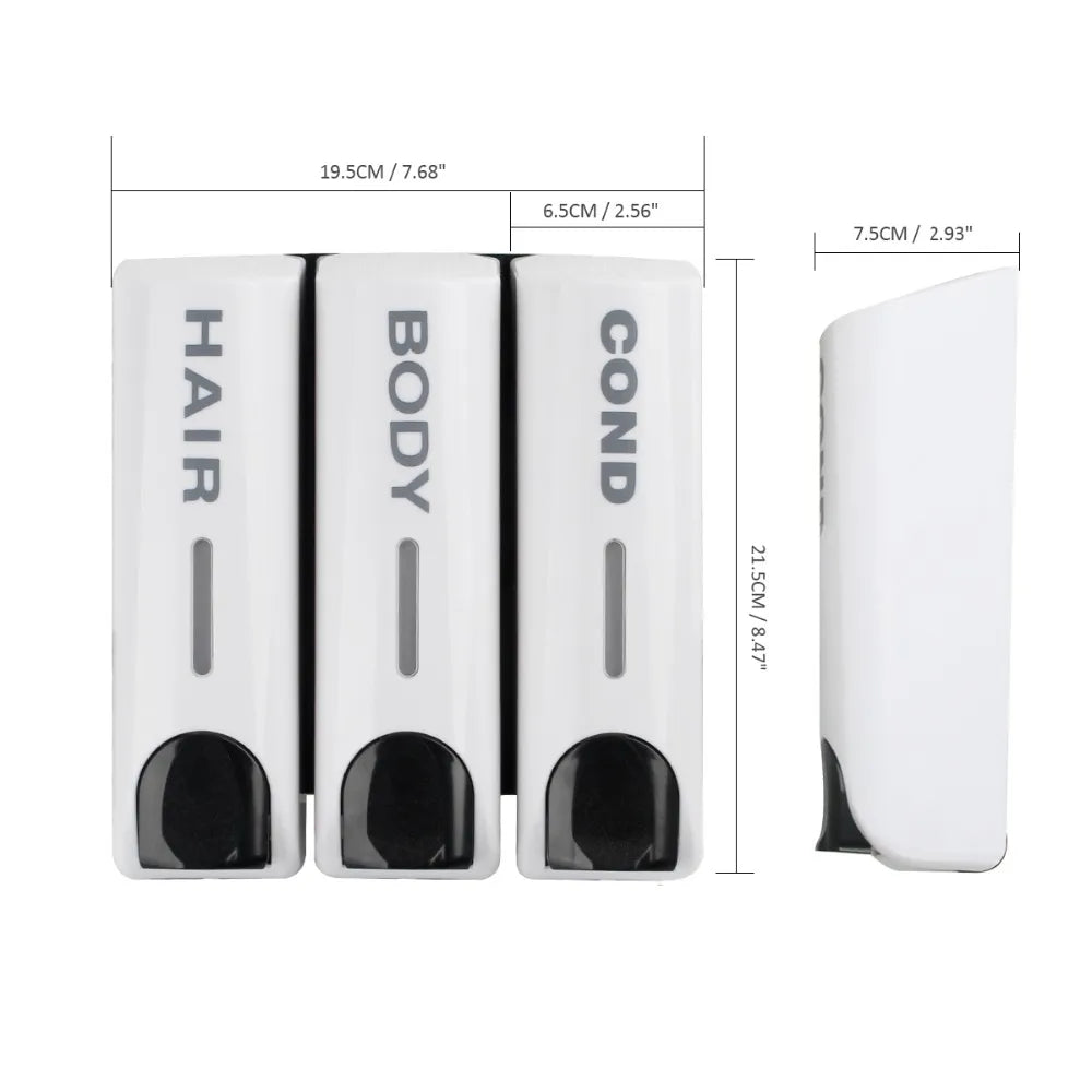 Wall Mounted Shower Dispenser 350 ml Pump System