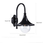 Horn Shaped Outdoor Wall Light with E27 LED Bulb