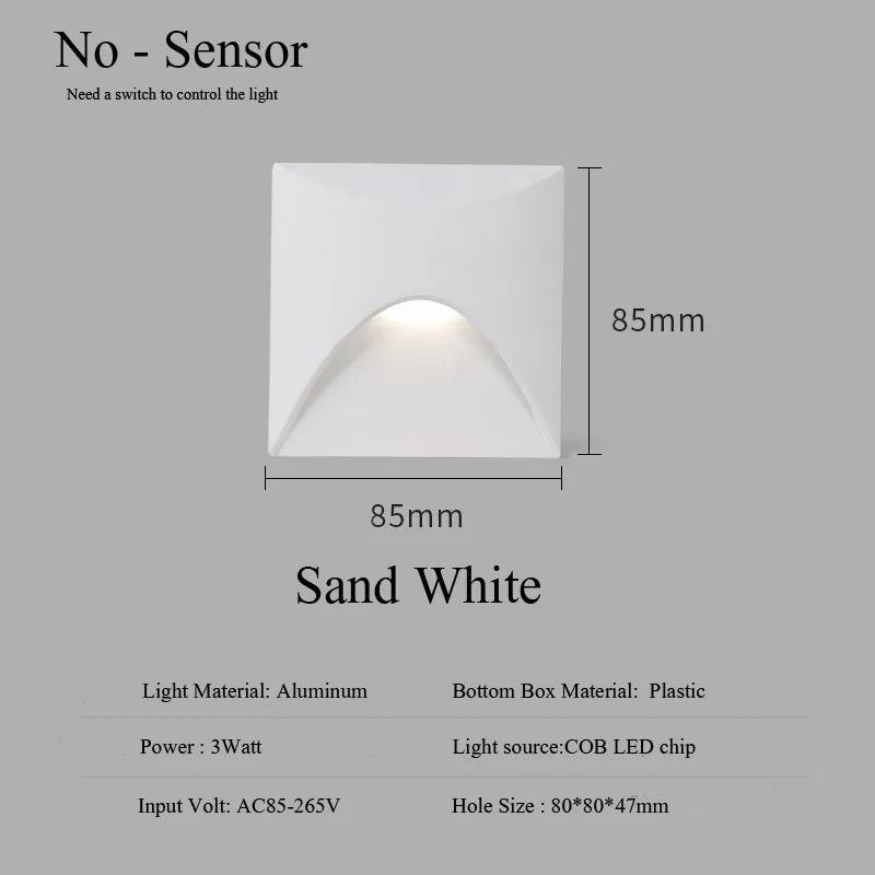 IP65 LED Recessed Wall Light with Aluminum Housing