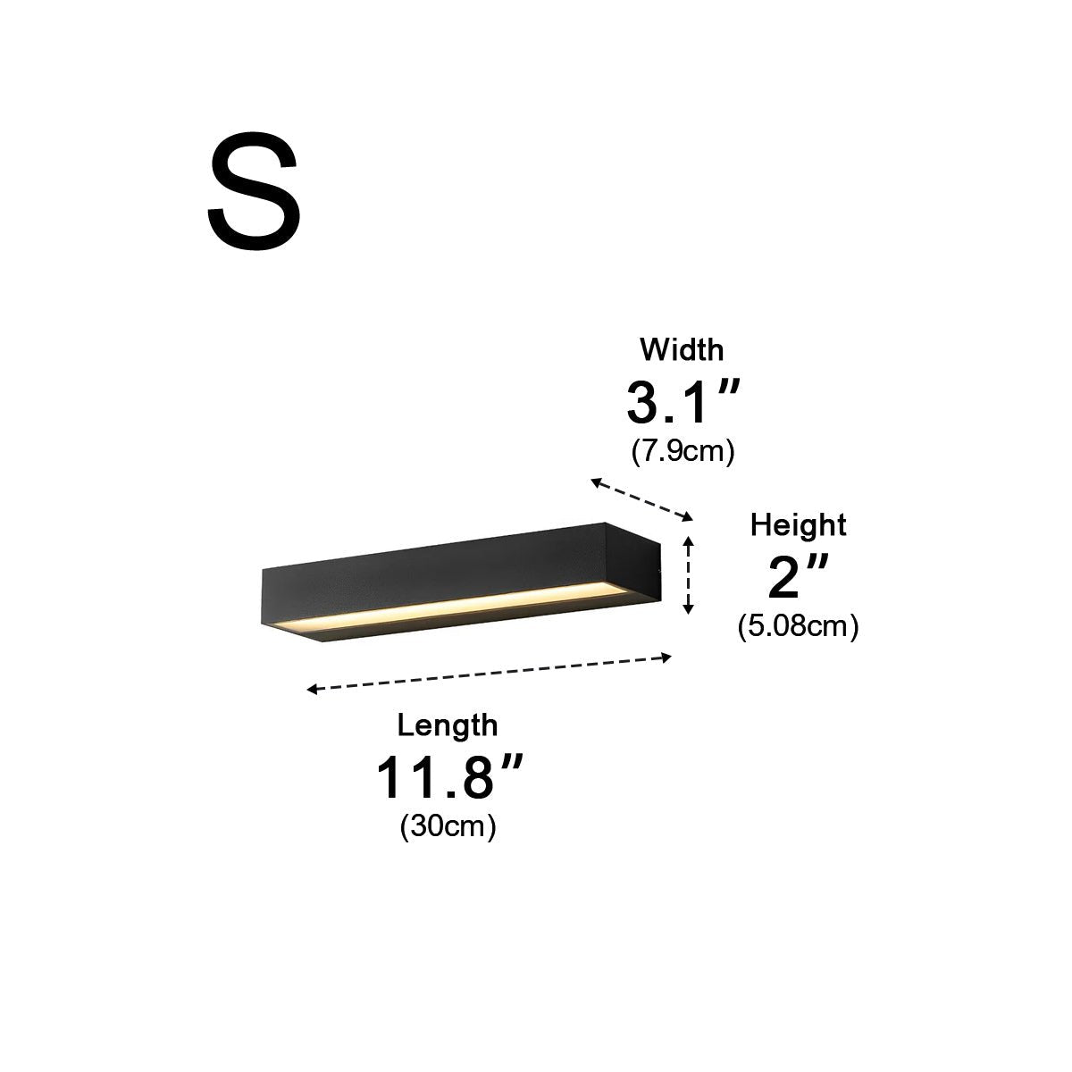 IP65 Outdoor Wall Light with LED Acrylic Aluminium Fixture
