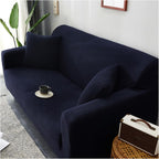 Jacquard Sofa Cover Navy Blue 1 to 4 Seater