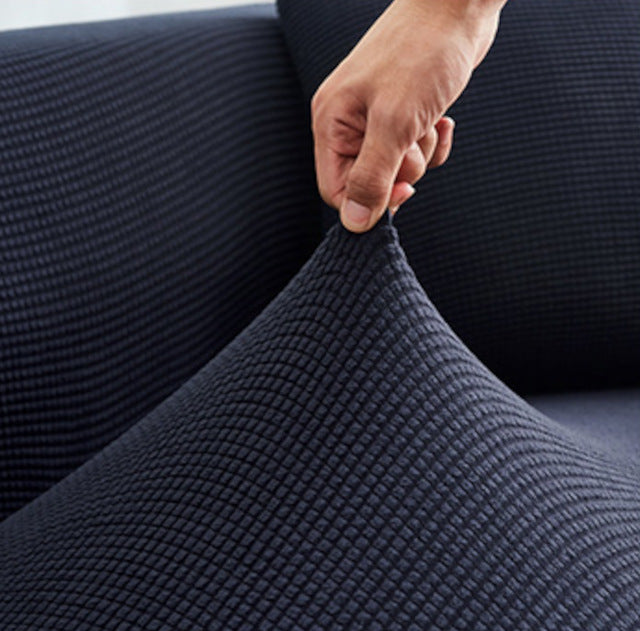 Jacquard Sofa Cover Navy Blue 1 to 4 Seater