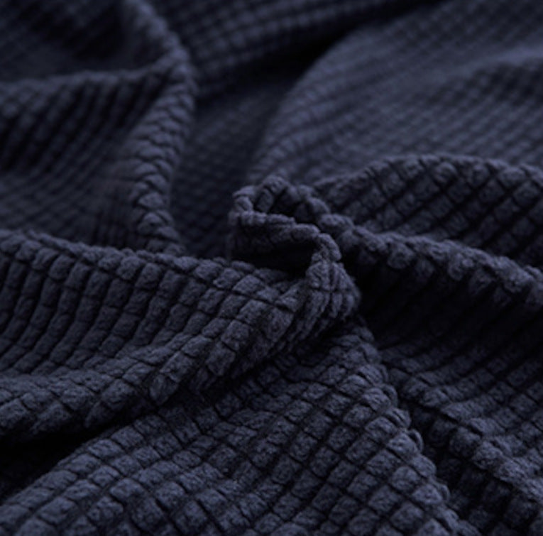 Jacquard Sofa Cover Navy Blue 1 to 4 Seater