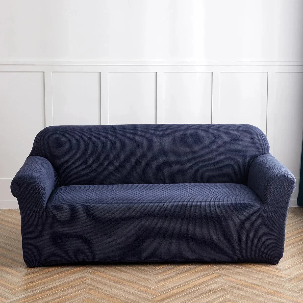 Jacquard Sofa Cover Navy Blue 1 to 4 Seater