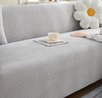 Jacquard Stretch Sofa Cover 1 to 4 Seater Light Grey