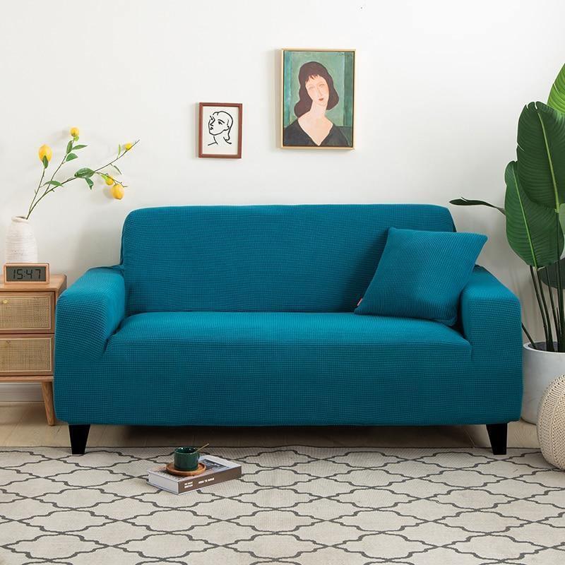 Jacquard Stretch Sofa Cover with Elastic Hem Expandable Fit