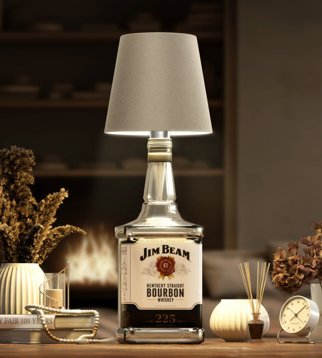 LED Bottle Lamp with USB C Charging and Adjustable Light Color