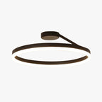 LED Ceiling Light Ring in Black and White with Metal Frame