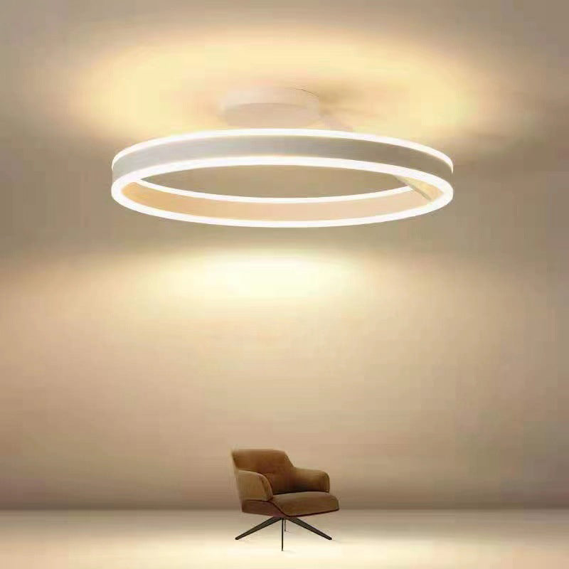 LED Ceiling Light Ring in Black and White with Metal Frame
