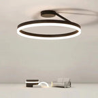 LED Ceiling Light Ring in Black and White with Metal Frame