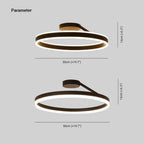 LED Ceiling Light Ring in Black and White with Metal Frame