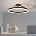 LED Ceiling Light Ring in Black and White with Metal Frame
