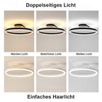 LED Ceiling Light Ring in Black and White with Metal Frame