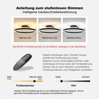 LED Ceiling Light Ring in Black and White with Metal Frame