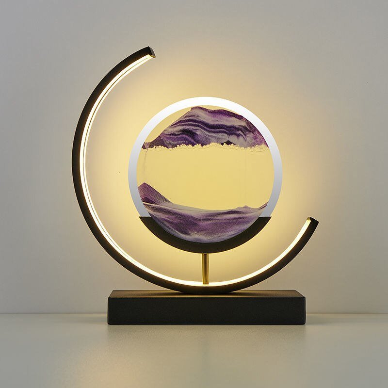LED Sand Picture Table Lamp with Touch Sensor and USB Cable