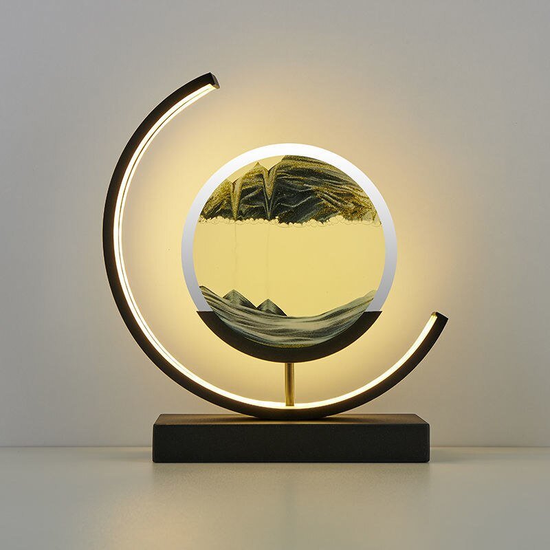LED Sand Picture Table Lamp with Touch Sensor and USB Cable
