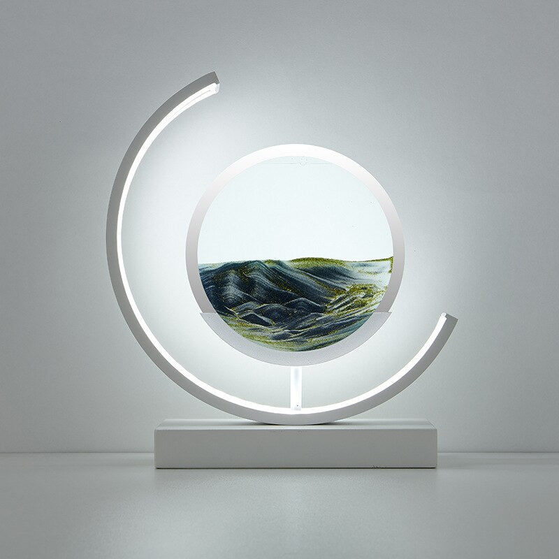 LED Sand Picture Table Lamp with Touch Sensor and USB Cable