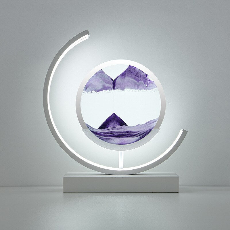 LED Sand Picture Table Lamp with Touch Sensor and USB Cable