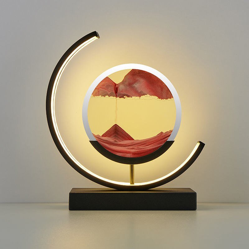 LED Sand Picture Table Lamp with Touch Sensor and USB Cable