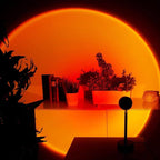LED Sunset Lamp with Thirteen Light Modes and Rotating Head