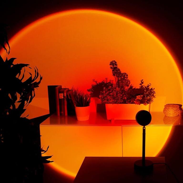 LED Sunset Lamp with Thirteen Light Modes and Rotating Head