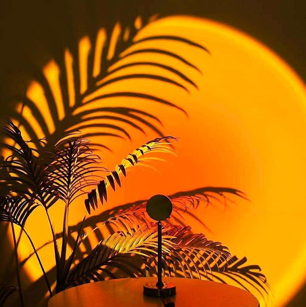 LED Sunset Lamp with Thirteen Light Modes and Rotating Head