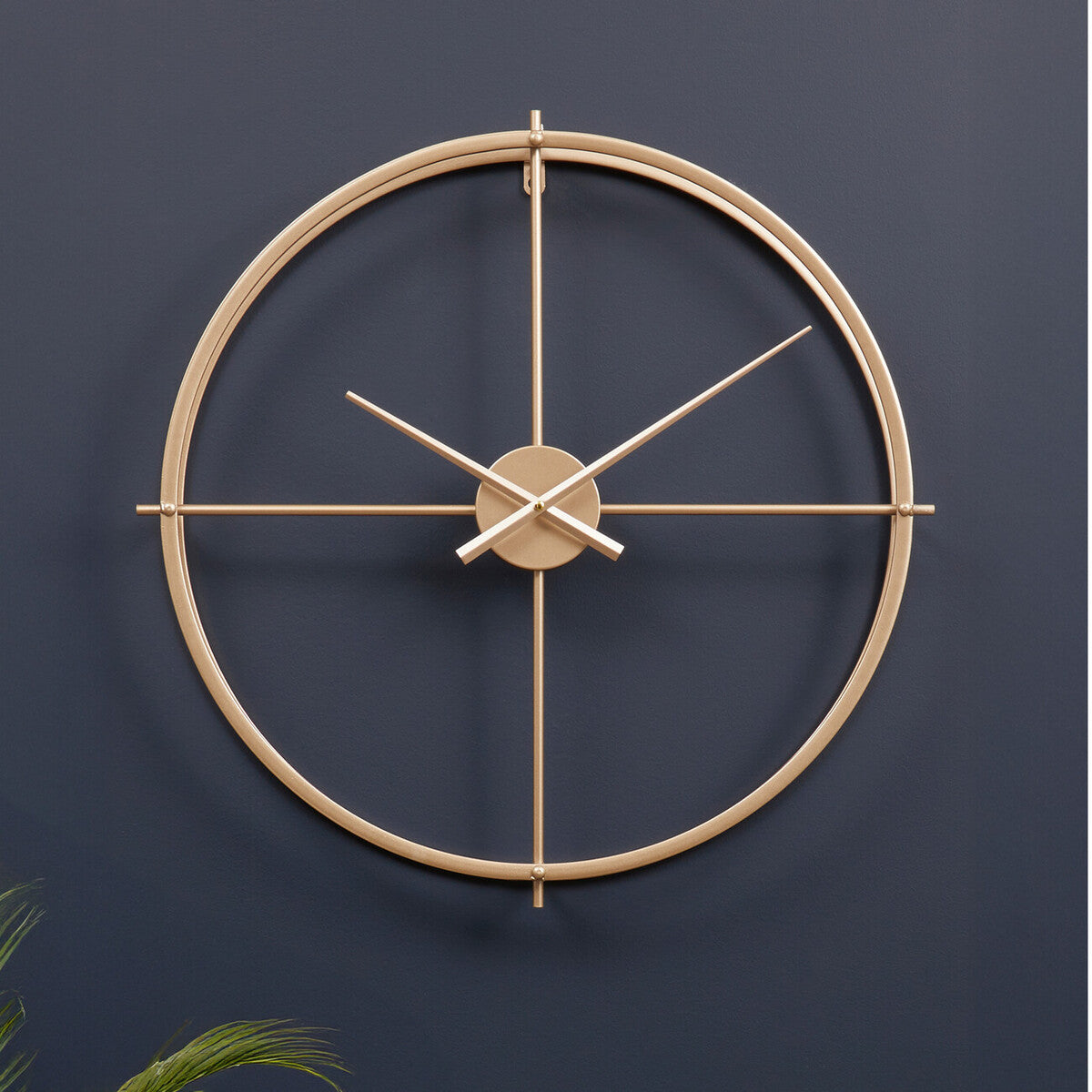 Large Gold Metal Openwork Wall Clock 60 cm Diameter