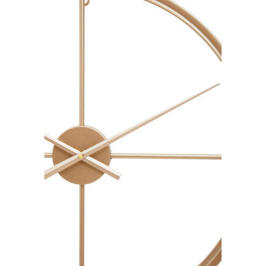 Large Gold Metal Openwork Wall Clock 60 cm Diameter