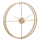 Large Gold Metal Openwork Wall Clock 60 cm Diameter