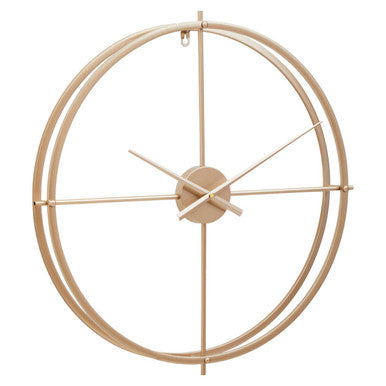 Large Gold Metal Openwork Wall Clock 60 cm Diameter