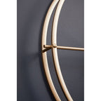 Large Gold Metal Openwork Wall Clock 60 cm Diameter