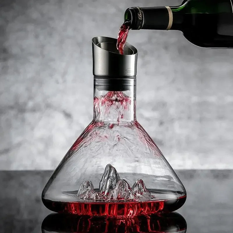 Lead Free Crystal Wine Decanter with Stainless Steel Filter