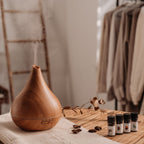 Light Wood Aroma Diffuser Humidifier 400 ml Ultrasonic