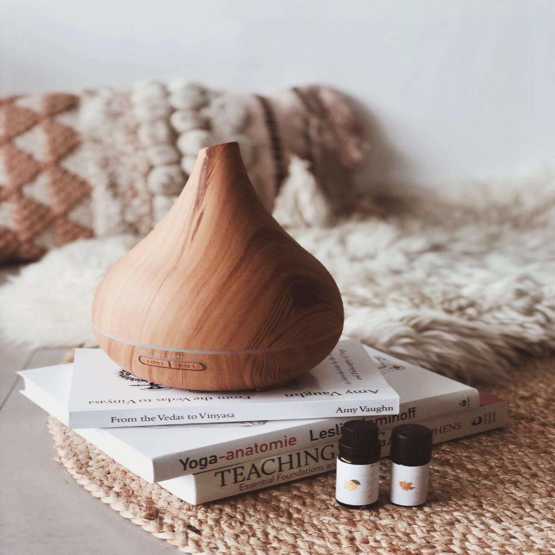 Light Wood Aroma Diffuser Humidifier 400 ml Ultrasonic